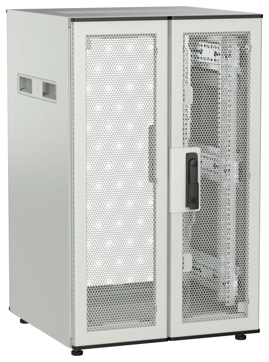 ITK UNITBOX N Шкаф сетевой 19" напольный 18U 600х600мм двери перфорированная металлическая двустворчатая перфорированная серый UBN35-18U66-2PP