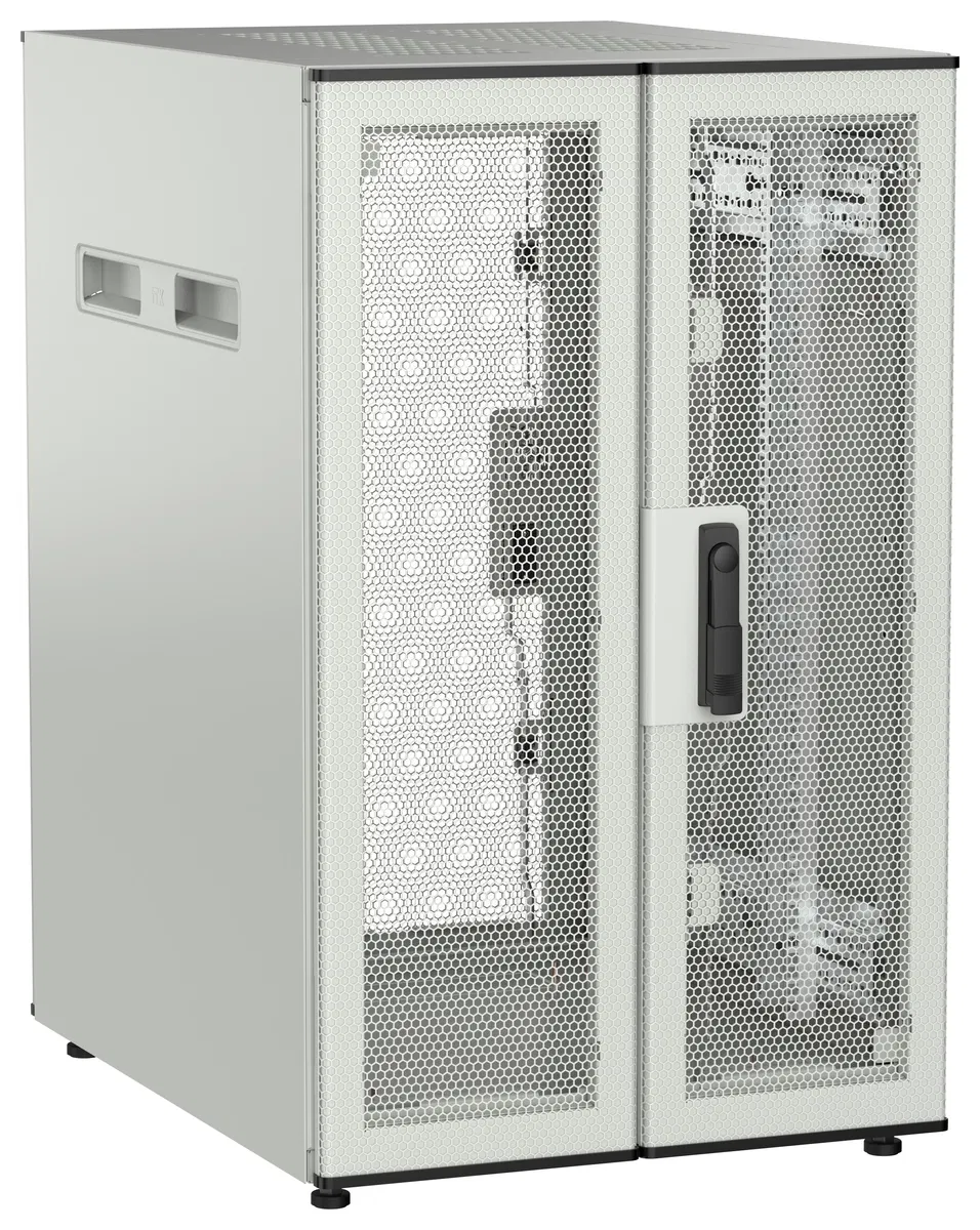 ITK UNITBOX N Шкаф сетевой 19" напольный 18U 600х800мм двери перфорированная металлическая двустворчатая перфорированная серый UBN35-18U68-2PP