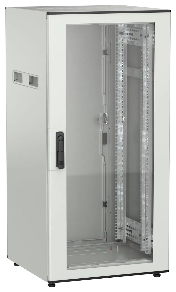 ITK UNITBOX N Шкаф сетевой 19" напольный 24U 600х600мм стеклянная передняя дверь задняя металлическая серый UBN35-24U66-GM