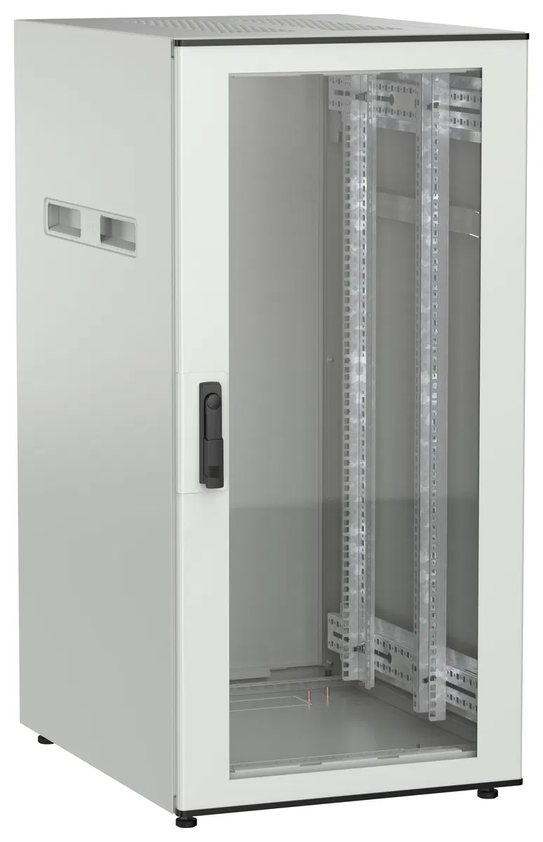 ITK UNITBOX N Шкаф сетевой 19" напольный 24U 600х800мм стеклянная передняя дверь серый UBN35-24U68-G