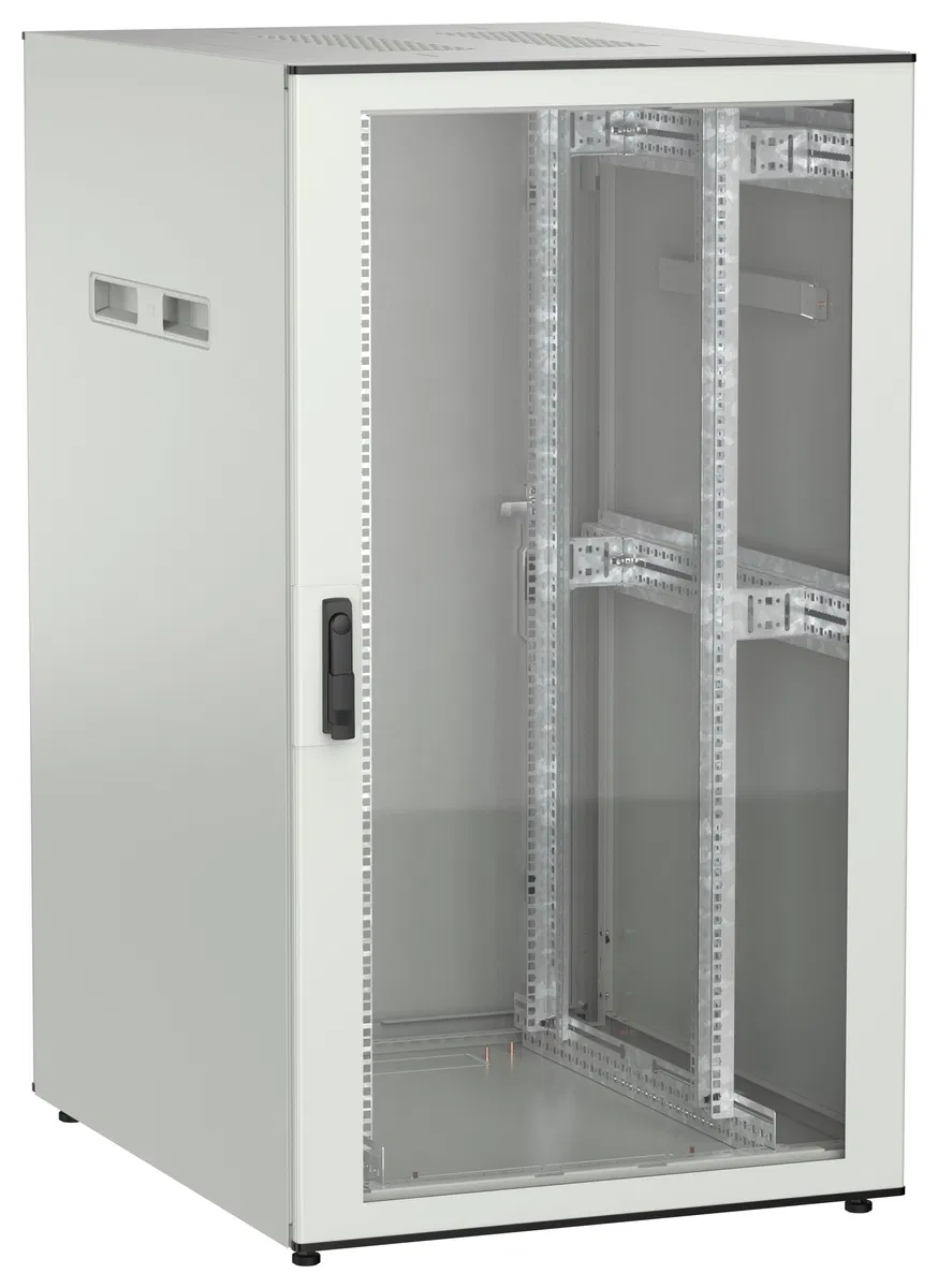 ITK UNITBOX N Шкаф сетевой 19" напольный 28U 800х1000мм стеклянная передняя дверь задняя металлическая серый UBN35-28U81-GM