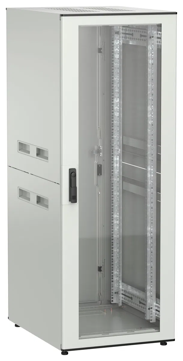 ITK UNITBOX N Шкаф сетевой 19" напольный 33U 600х800мм стеклянная передняя дверь задняя металлическая серый UBN35-33U68-GM