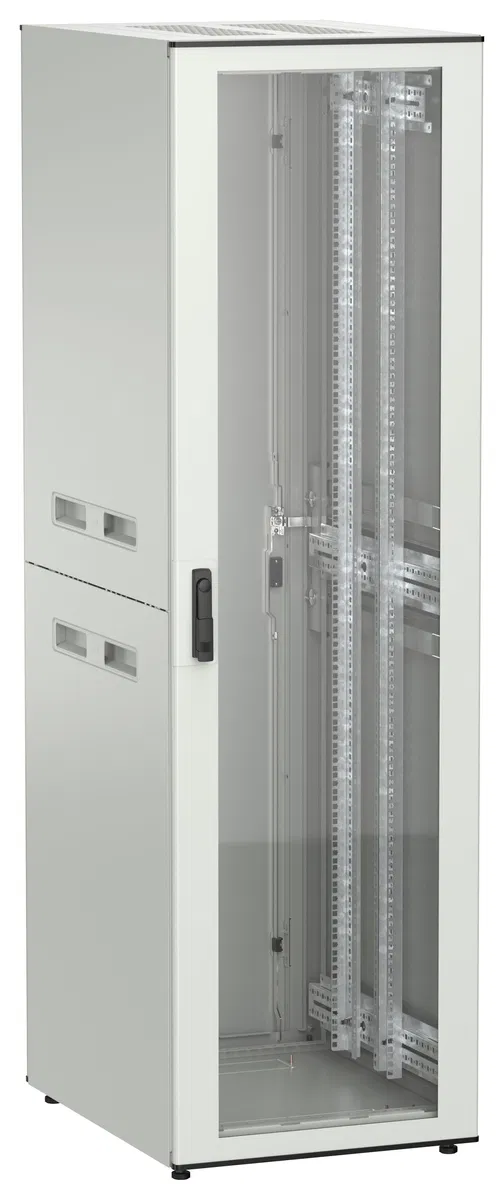 ITK UNITBOX N Шкаф сетевой 19" напольный 42U 600х800мм стеклянная передняя дверь задняя металлическая серый UBN35-42U68-GM