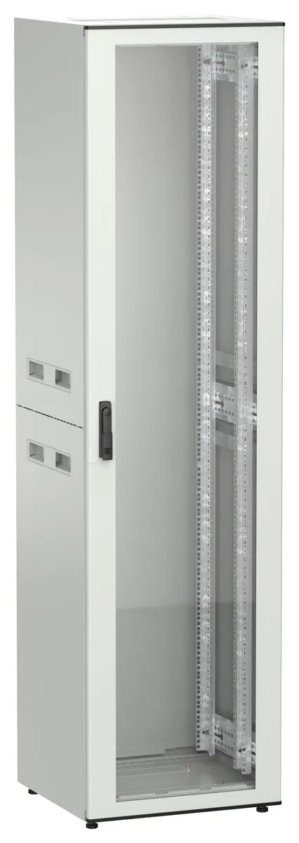 ITK UNITBOX N Шкаф сетевой 19" напольный 47U 600х600мм стеклянная передняя дверь серый UBN35-47U66-G