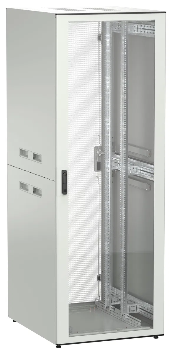 ITK UNITBOX N Шкаф сетевой 19" напольный 47U 800х1000мм стеклянная передняя дверь задняя перфорированная серый UBN35-47U81-GP