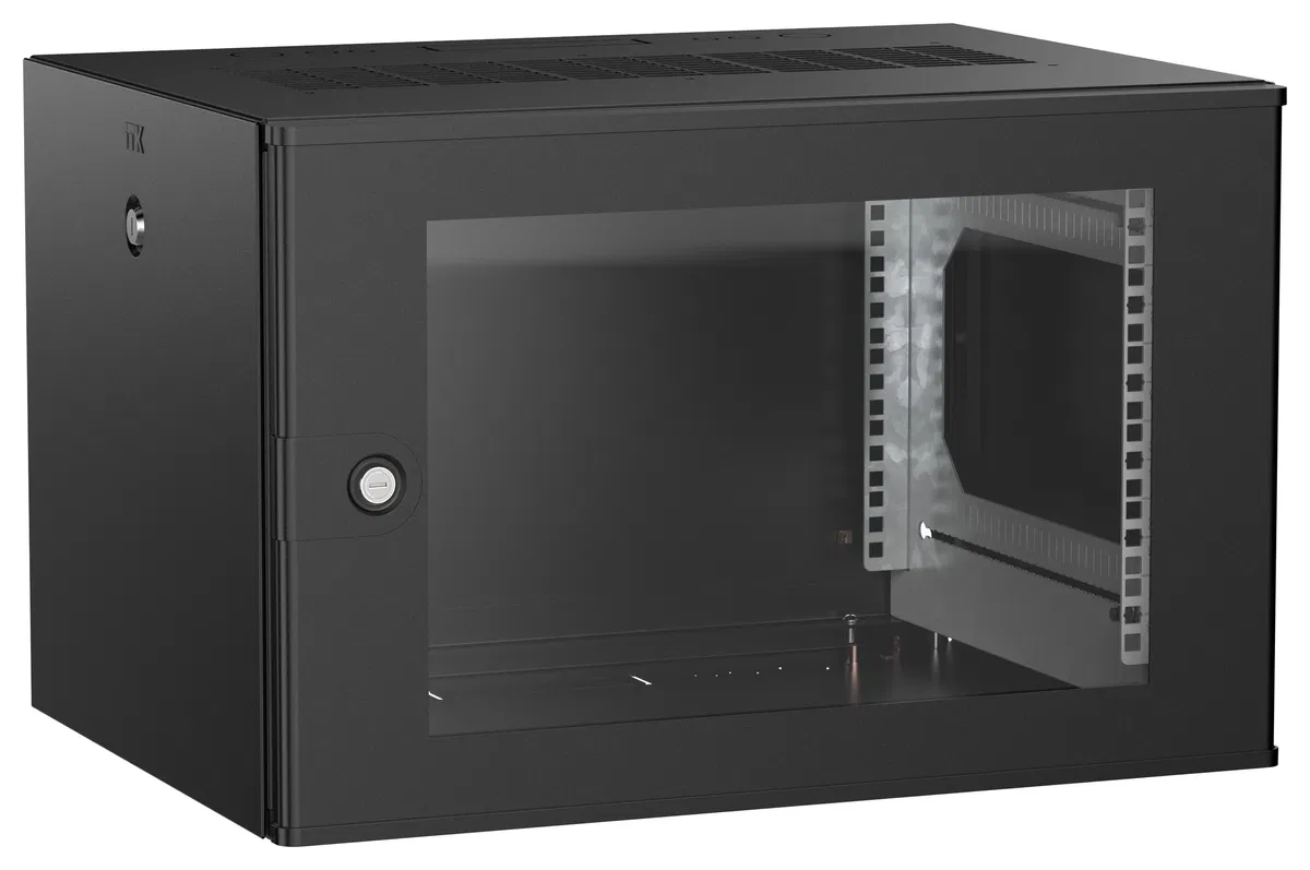 ITK UNITBOX W Шкаф настенный 6U 600х450мм дверь стеклянная черный UBW05-06U64-G