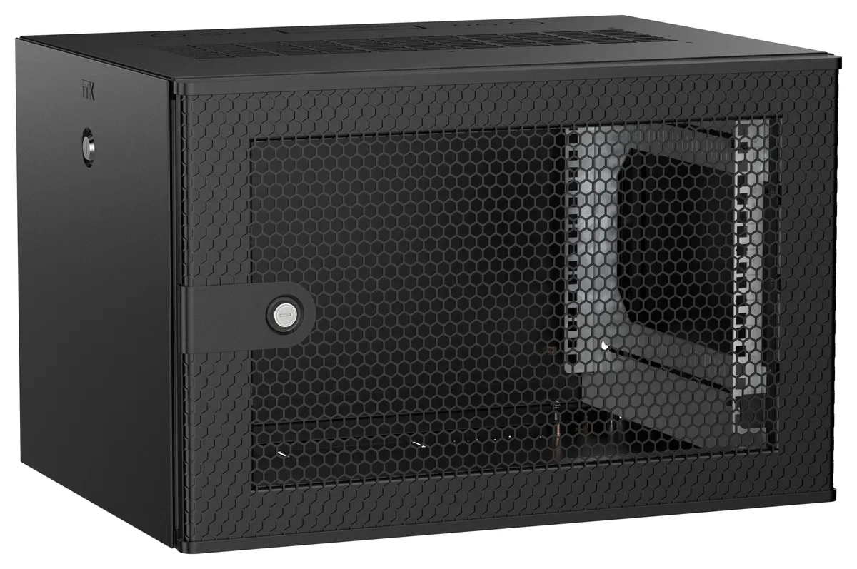 ITK UNITBOX W Шкаф настенный 6U 600х450мм дверь перфорированная черный UBW05-06U64-P