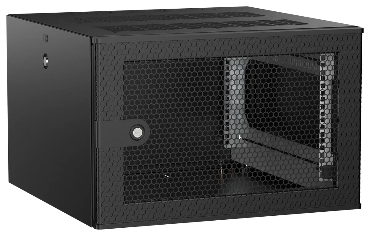 ITK UNITBOX W Шкаф настенный 6U 600х600мм дверь перфорированная черный UBW05-06U66-P