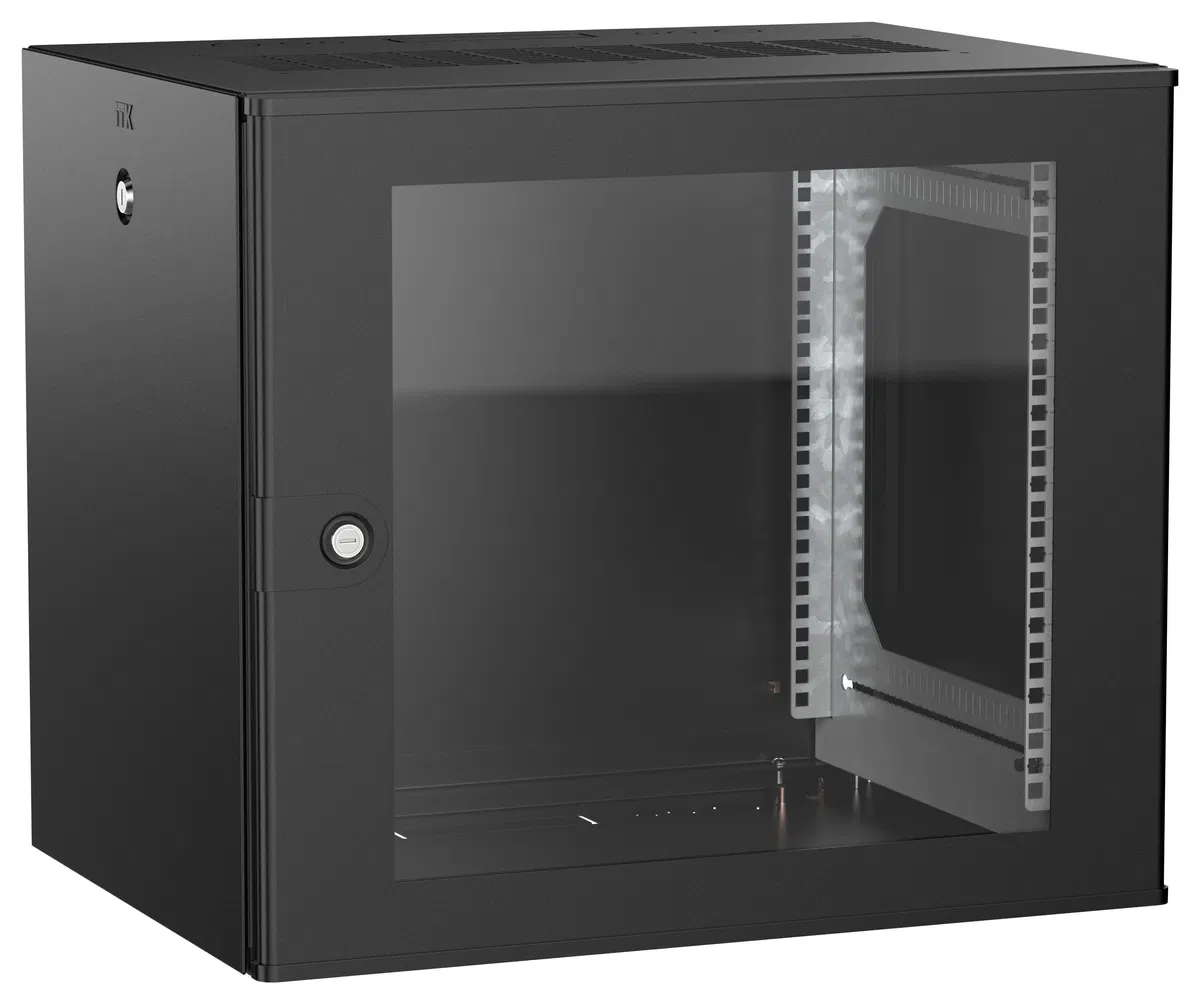 ITK UNITBOX W Шкаф настенный 9U 600х450мм дверь стеклянная черный UBW05-09U64-G