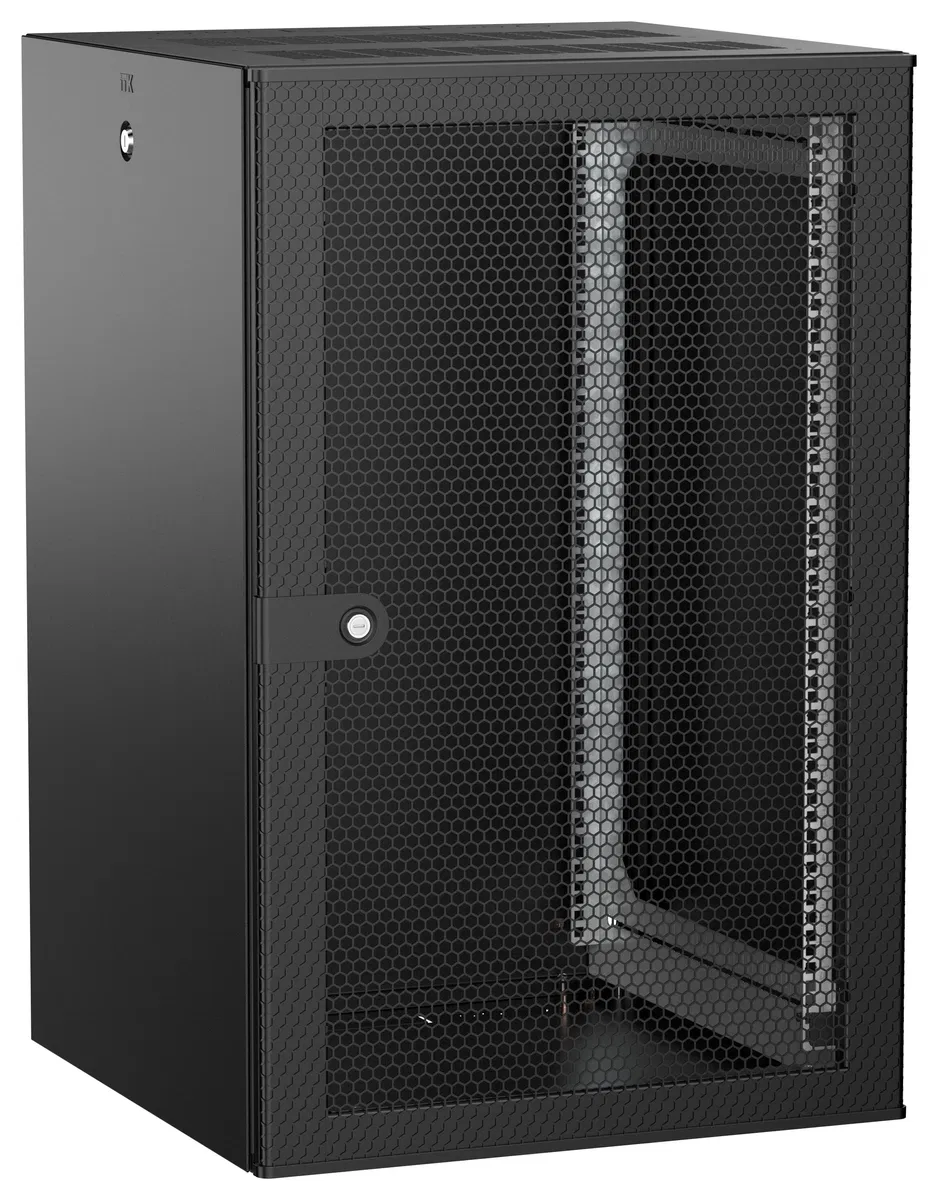 ITK UNITBOX W Шкаф настенный 18U 600х600мм дверь перфорированная черный UBW05-18U66-P