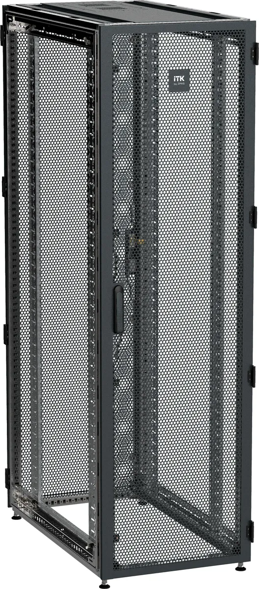 ITK by ZPAS Шкаф серверный 19" 45U 600х1200 одностворчатые перфорированные двери черный РФ ZP05-45U-0612-PP-R