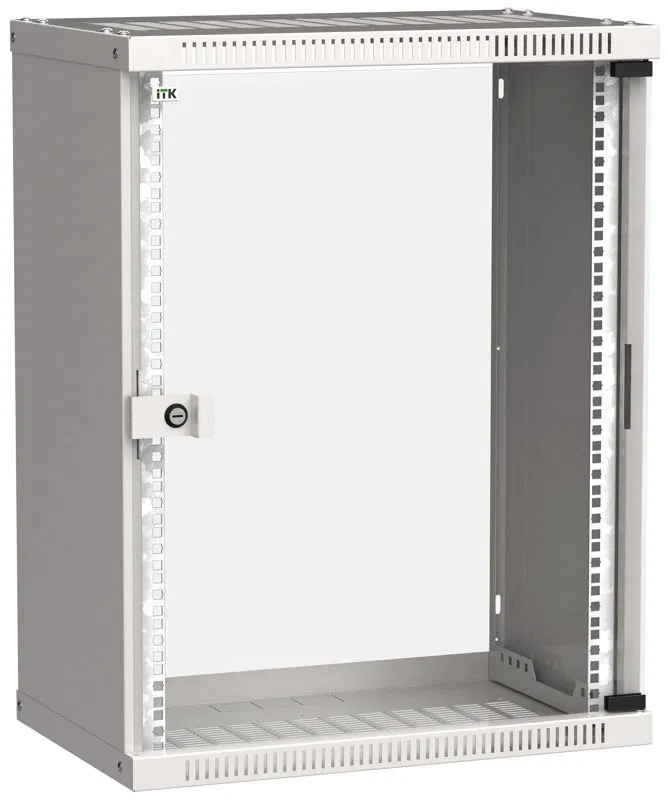 LINEA WE 15U 550x350mm glass door grey. ITK LWE3-15U53-GF