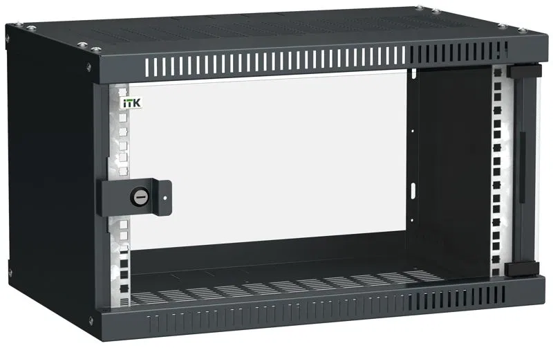 LINEA WE 6U 550x350mm 玻璃门 黑色 ITK LWE5-06U53-GF