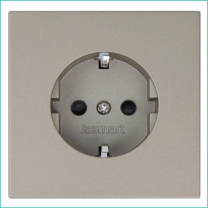 Розетка 1-м СП FD Shuko 16А IP20 с заземл. защ. шторки механизм бронза Jasmart FD5501BR