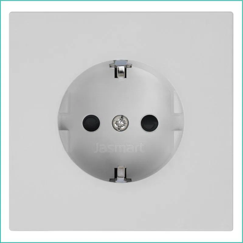 Розетка 1-м СП FD Shuko 16А IP20 с заземл. защ. шторки механизм тауп матов. soft touch Jasmart FD5501PTM