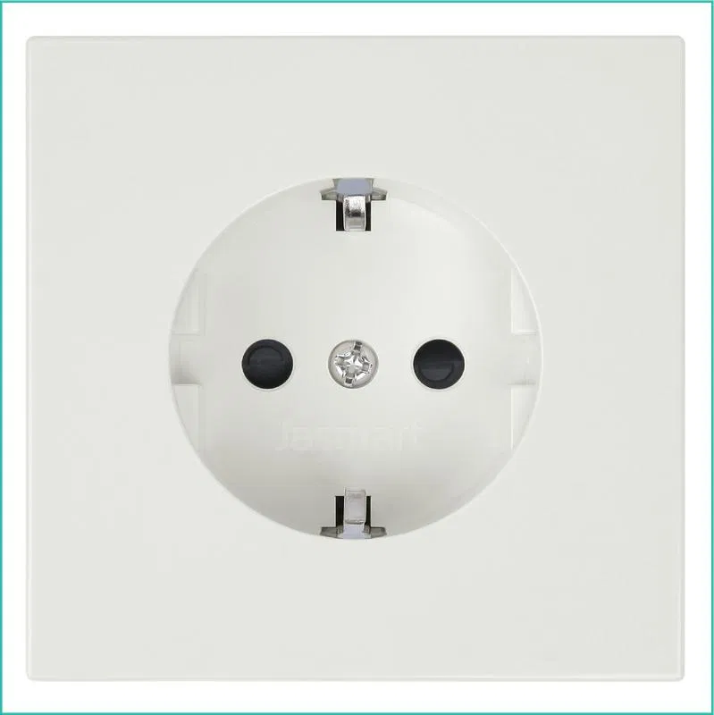 Розетка 1-м СП FD Shuko 16А IP20 с заземл. защ. шторки механизм сахара Jasmart FD5501SH
