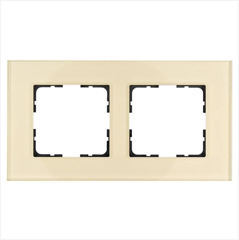 Рамка 2-м G-Glass стекло шампань Champagne Gold Jasmart G1002GG