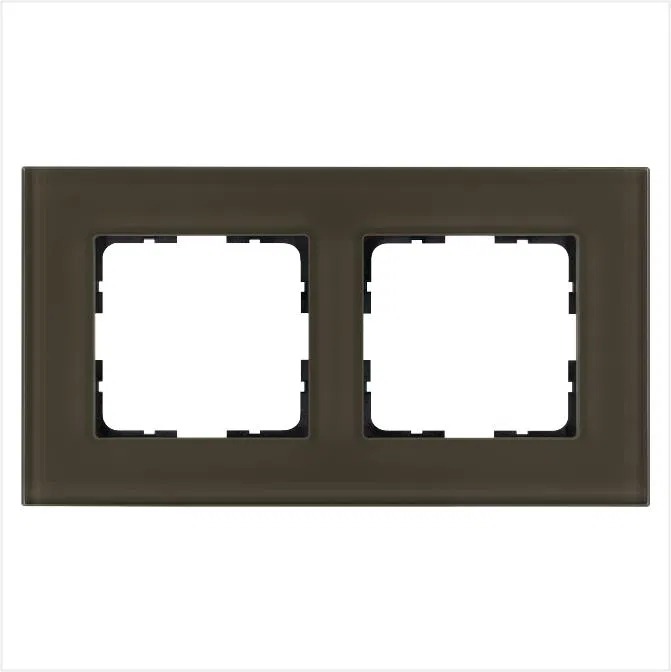 Рамка 2-м G-Glass стекло каперсовый Jasmart G1002GT