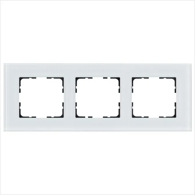 Рамка 3-м G-Glass стекло бел. White Glass Jasmart G1003GW