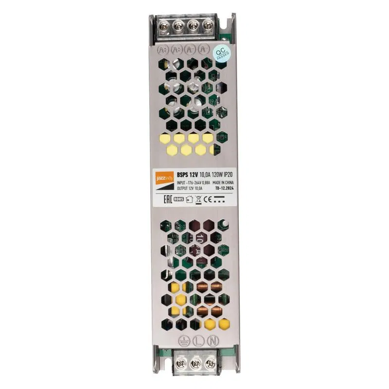 Power supply for LED strip 120W 10A 12V IP20 BSPS metal. JazzWay 5013902