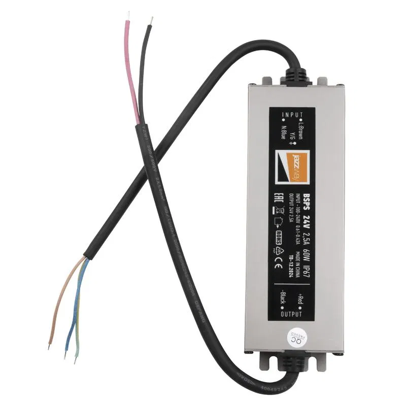 Power supply for LED strip 60W 2.5A 24V IP67 BSPS waterproof metal Pro JazzWay 5015524