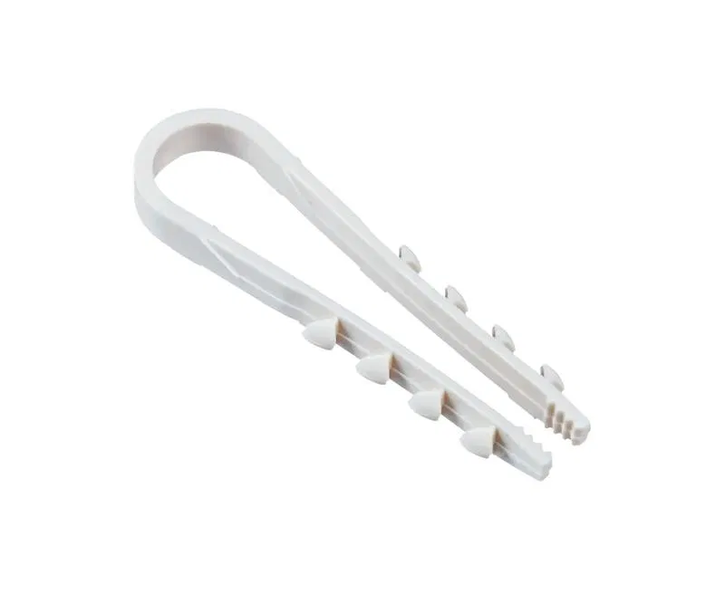 Дюбель-хомут PCD-R 05-10-45-100WH для круглого кабеля PA6.6 бел. (уп.100шт) JazzWay 5054783