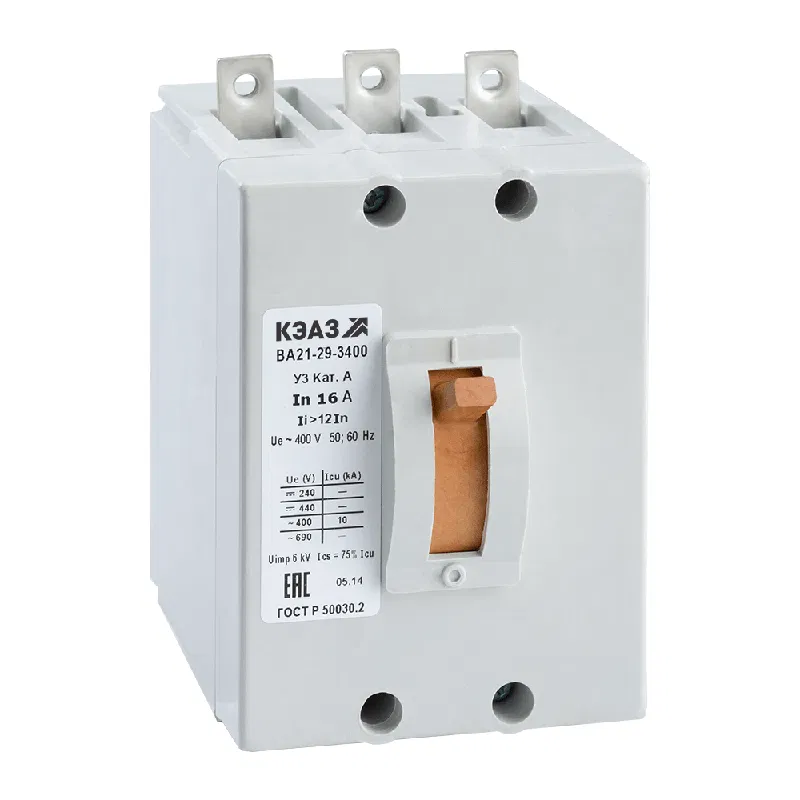 Automatic circuit breaker 3p 6.3A 4Iin 20kA BA21-29V-340010 U3 690V AC KÉAZ 101806