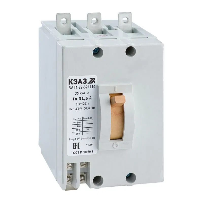 Circuit breaker 3p 20A 12Iн 20kA ВА21-29В-321110 У3 690V AC КЭАЗ 102743
