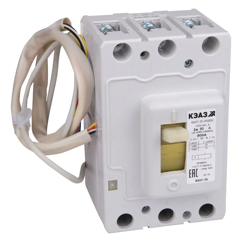 Выключатель автоматический 3п 250А 750Im 40кА ВА57-35-631110 УХЛ3 440В DC КЭАЗ 233188
