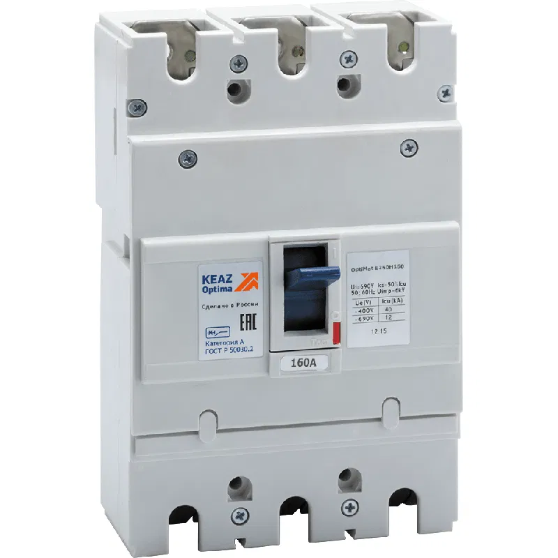 Circuit breaker 3p 160A 40kA OptiMat E250H160 OM4 REG KEAZ 236195