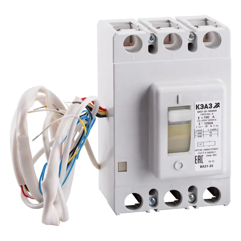 Circuit breaker 3p 400A 2500Im 20kA ВА51-35М3-31810 УХЛ3 690V AC HP=24V AC/DC КЭАЗ 264917