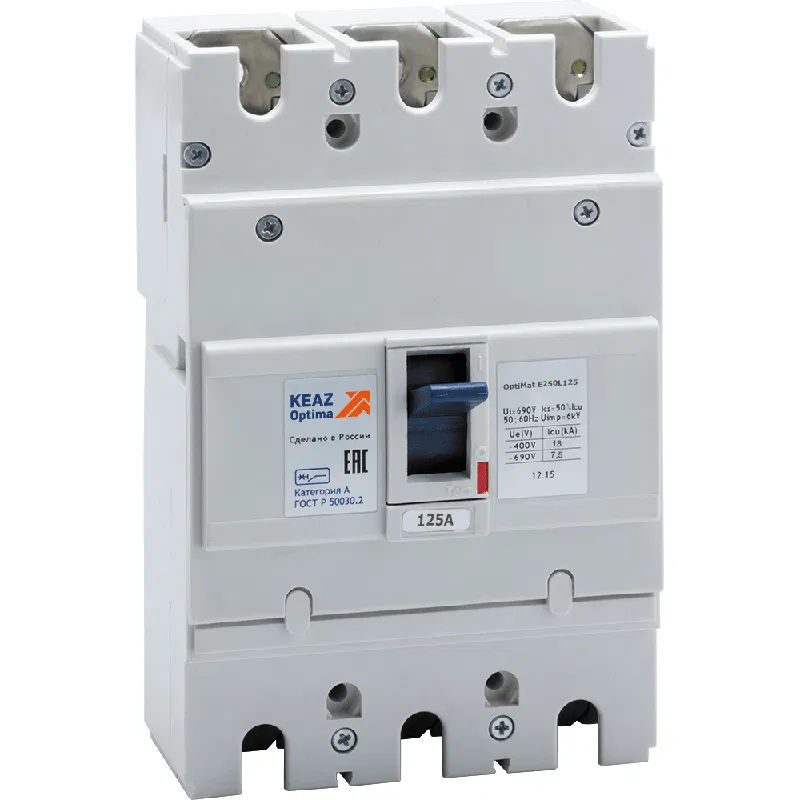Circuit breaker 3p 125A 18kA OptiMat E250L125 OM4 REG KEAZ 273913