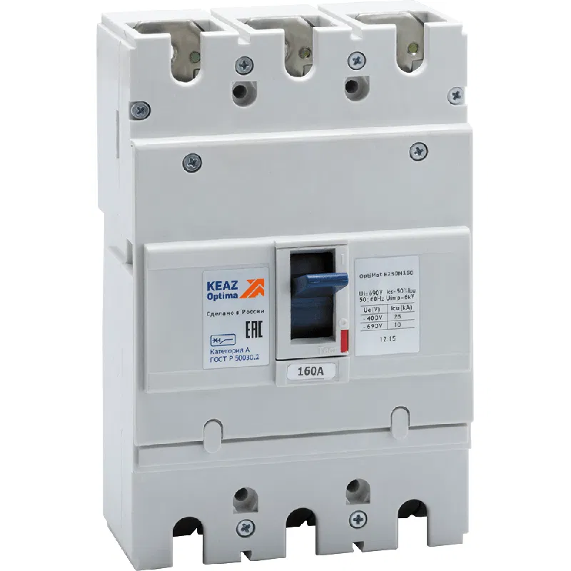 Circuit breaker 3p 160A 25kA OptiMat E250N160 УХЛ3 РЕГ КЭАЗ 273924