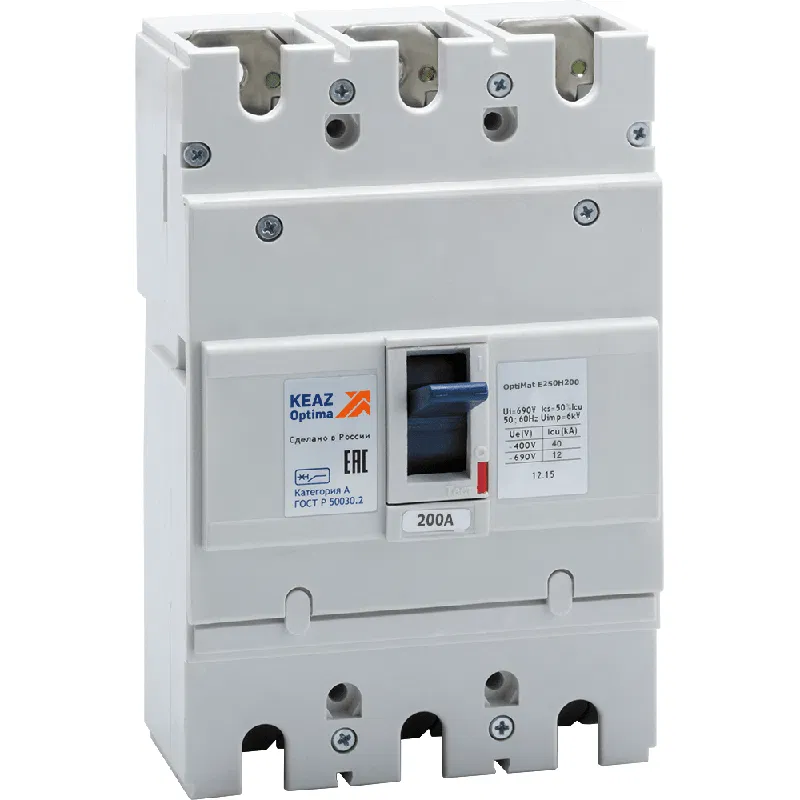 Circuit breaker 3p 200A 40kA OptiMat E250H200 UHL3 REG KEAZ 273929