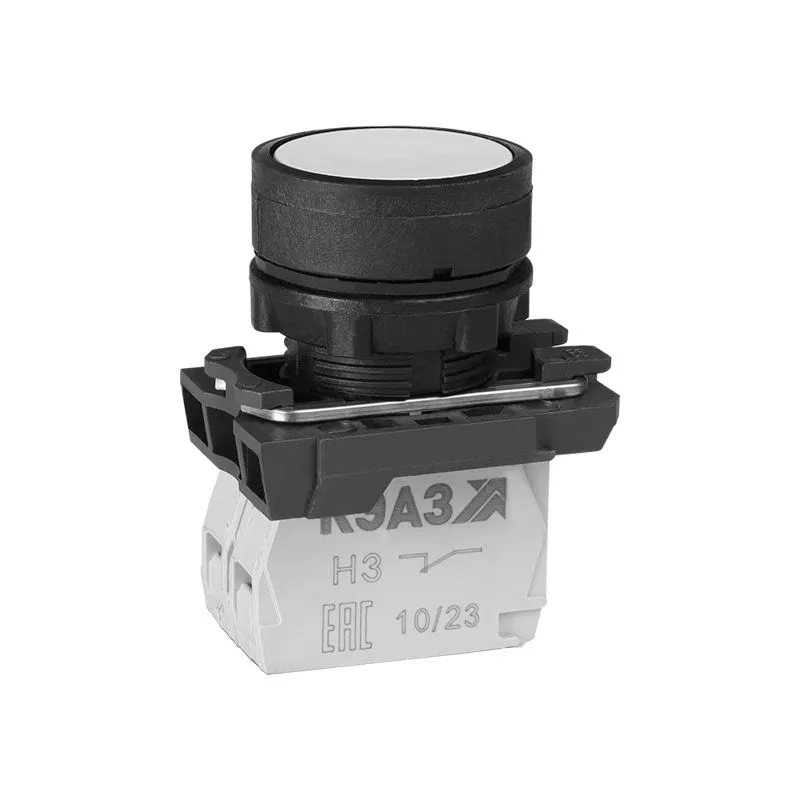 Button KME4111m-white-1no+1nc-cylinder-IP40 KEAZ 274150