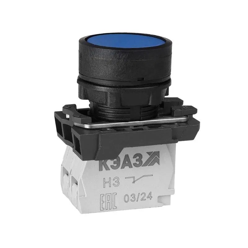 Button KME4111m-blue-1no+1nc-cylinder-IP40 KEAZ 274152