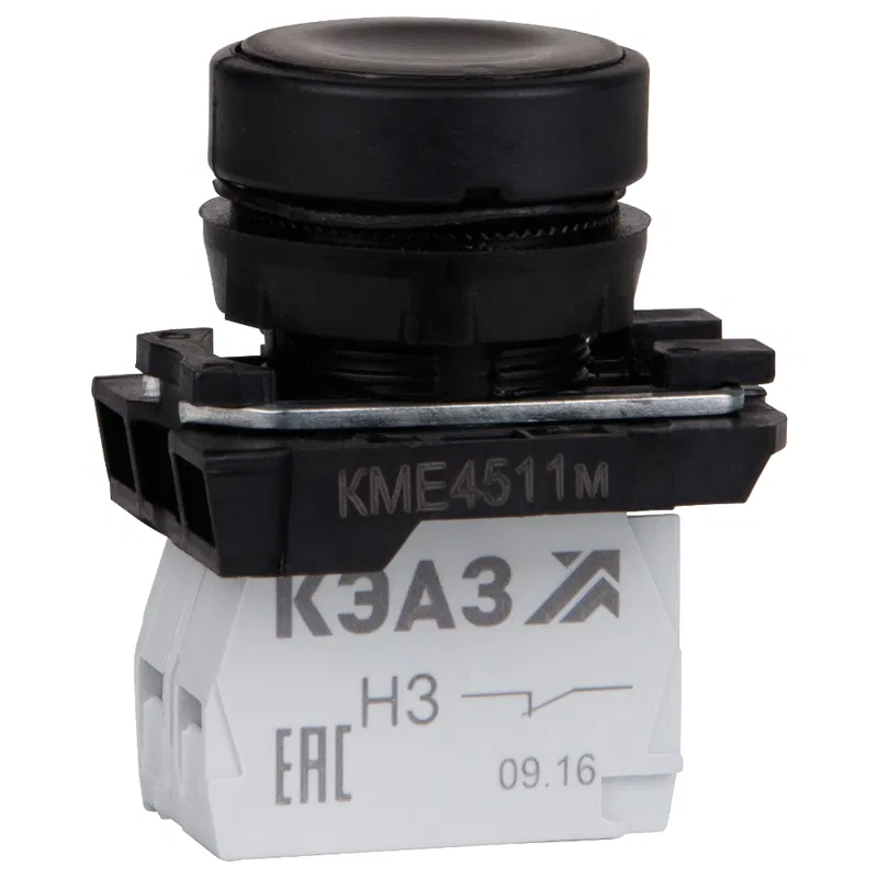 Button KME4622m-black-2no+2nc-cylinder-IP65 KÉAZ 274301