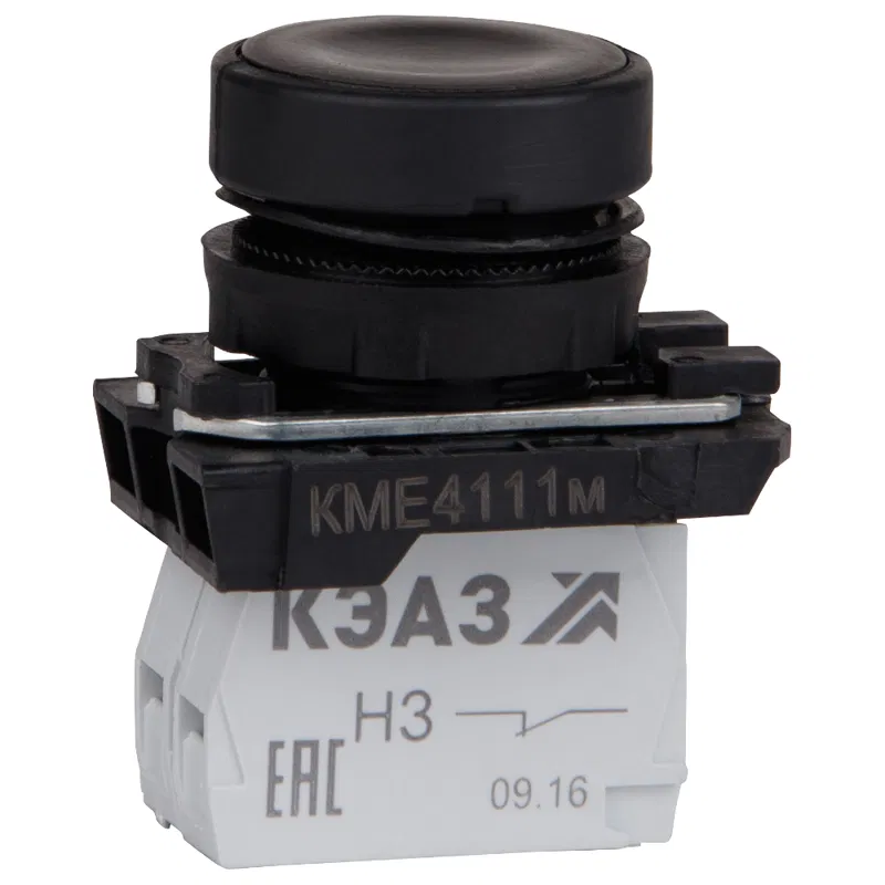 Button KME4122m-black-2no+2nc-cylinder-IP40 KEAZ 274329