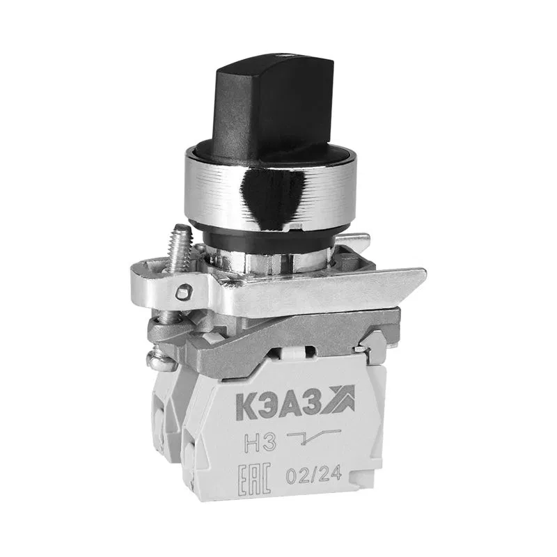 切换开关 KPE1511PC 1NO+1NC 固定手柄 2位 IP54 黑色 КЭАЗ 275273