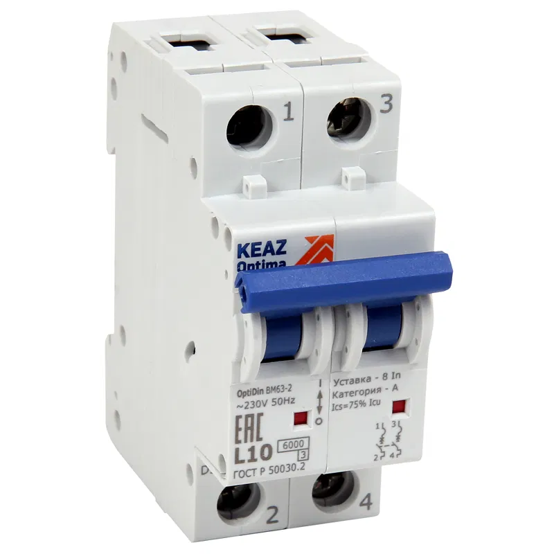 Modular automatic switch 2p Z 4A 6kA OptiDin BM63-2NZ4-UHL3-REG KEAZ 280417