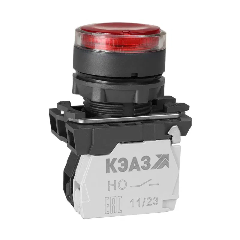 KME4610mL-24V-red-1no+0nz-cylinder-indicator-IP65 Button KEAZ 285874