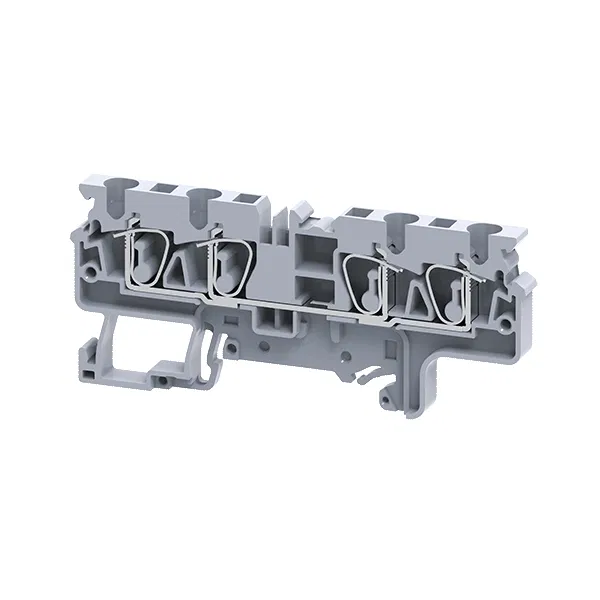 Клемма с четырьмя контактами пружинная OptiClip СX-4-QUATTRO-(0.2-4)-I сер. КЭАЗ 289755