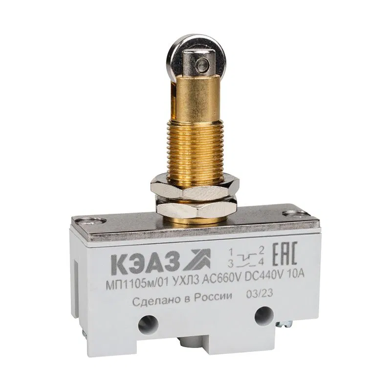 Микропереключатель МП-1105м/01 (продольный ролик-винт) КЭАЗ 303986
