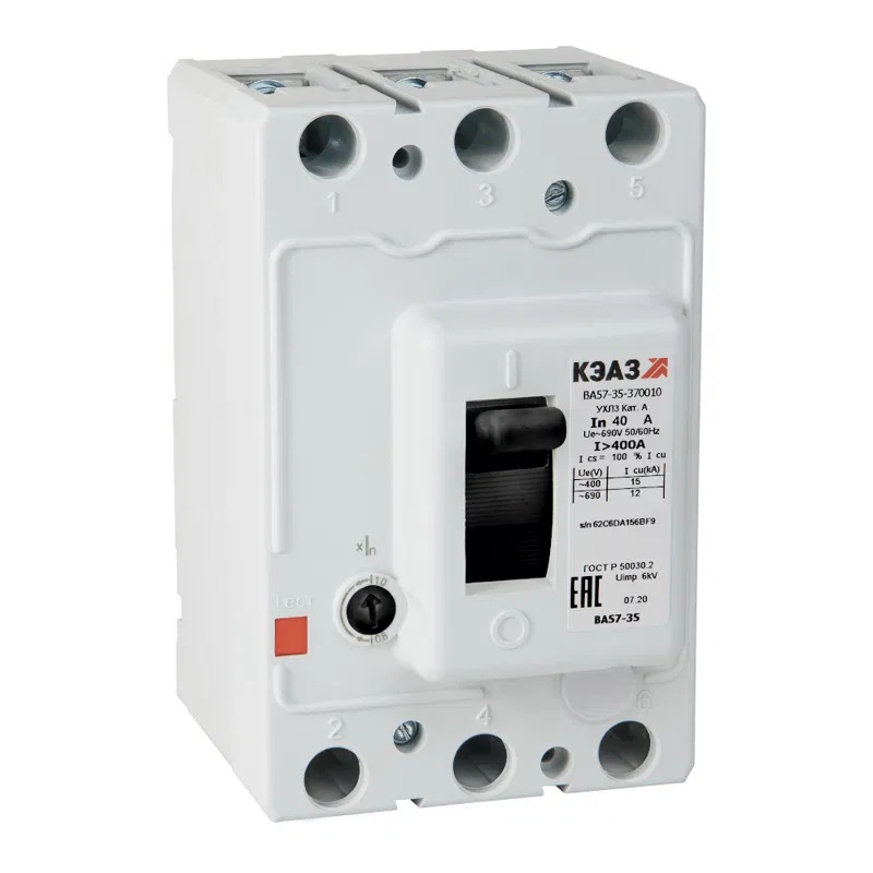 Circuit breaker 3p 50A 15kA BA57-35-371810 50A 500 690AC HP230AC/220DC UHL3 KÉAZ 304054