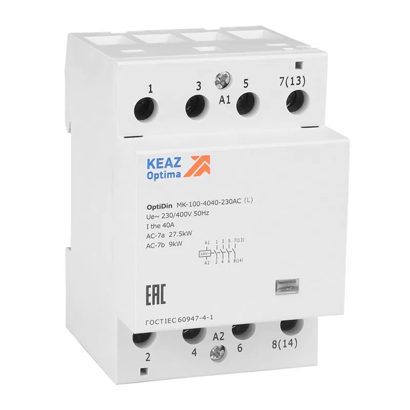 Контактор модульный OptiDin MK-100-4040-230AC (L) КЭАЗ 343733