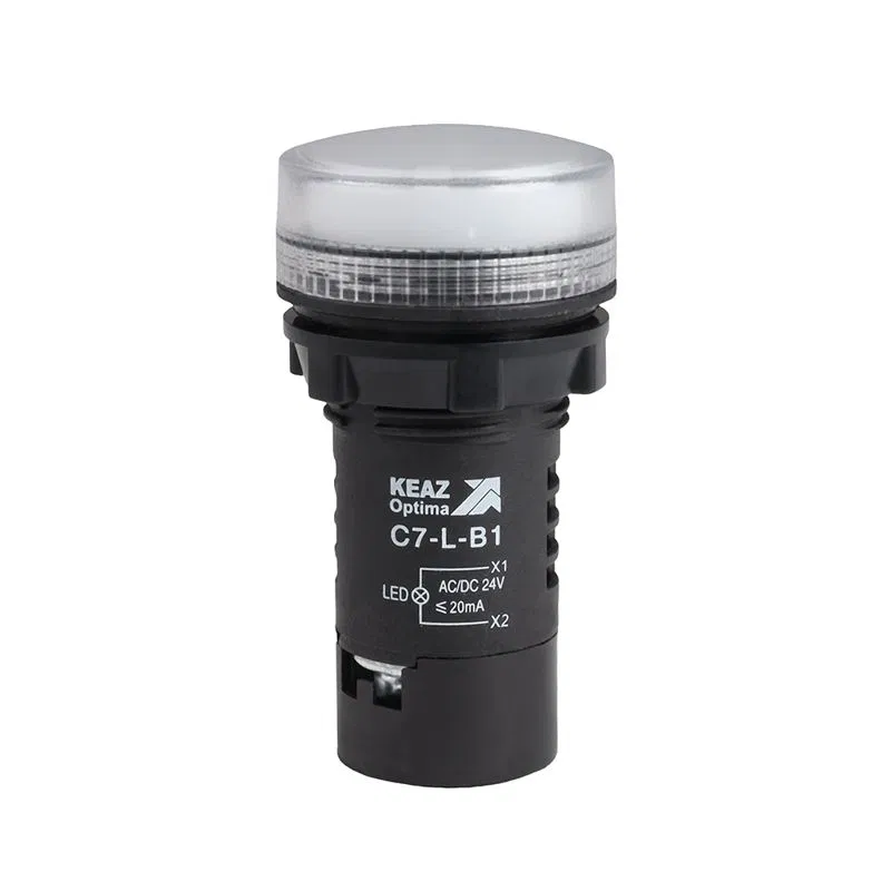 Лампа светодиодная OptiSignal Compact D22 С7-L-B1 бел. 24В AC/DC XB7EV01BP КЭАЗ 362148