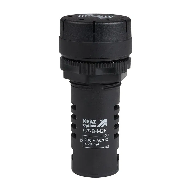 Зуммер с непрерывным сигналом OptiSignal Compact D22 С7-B-M2C черн. 230В AC/DC КЭАЗ 362182