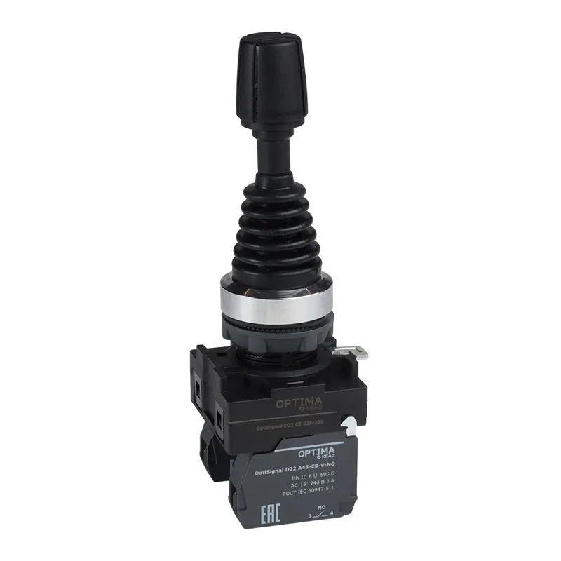 Джойстик OptiSignal D22 C5-J2F-220 пластик. 2 положения 2НО с фиксацией КЭАЗ 380098