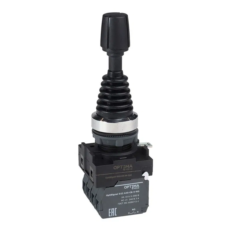 Джойстик OptiSignal D22 C5-J4-240 пластик. 4 положения 4НО без фиксации КЭАЗ 380112