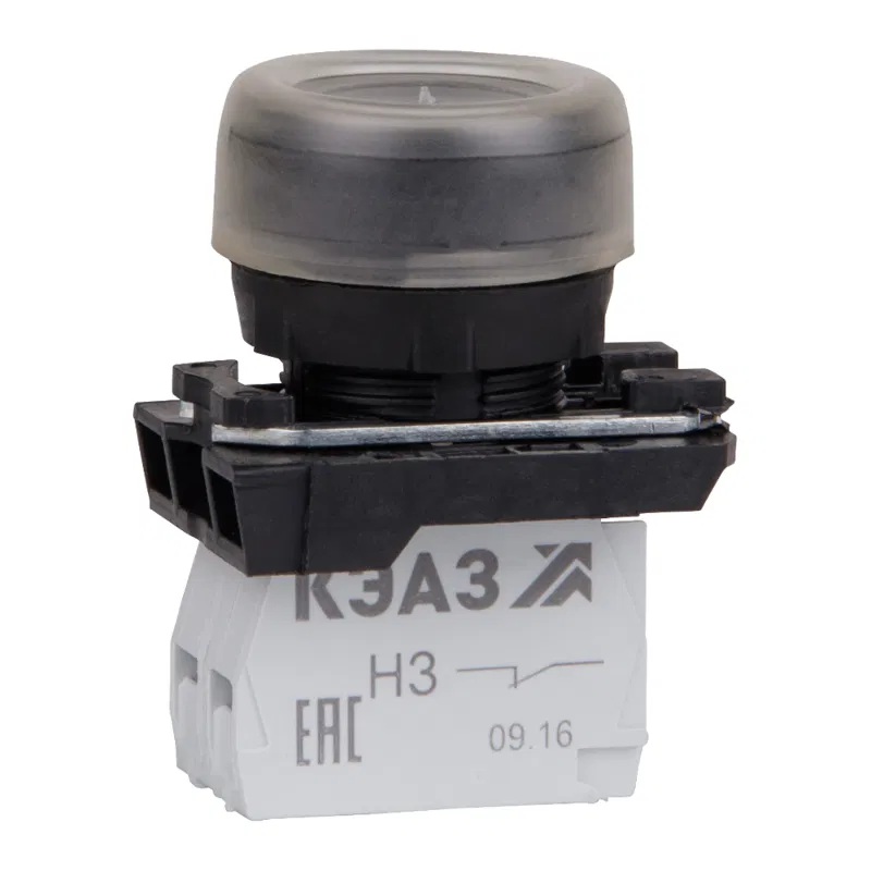 Кнопка КМЕ4620м-черный-2но+0нз-цилиндр-IP65-КЭАЗ | 332058 | КЭАЗ КЭАЗ (Курский электроаппаратный завод)